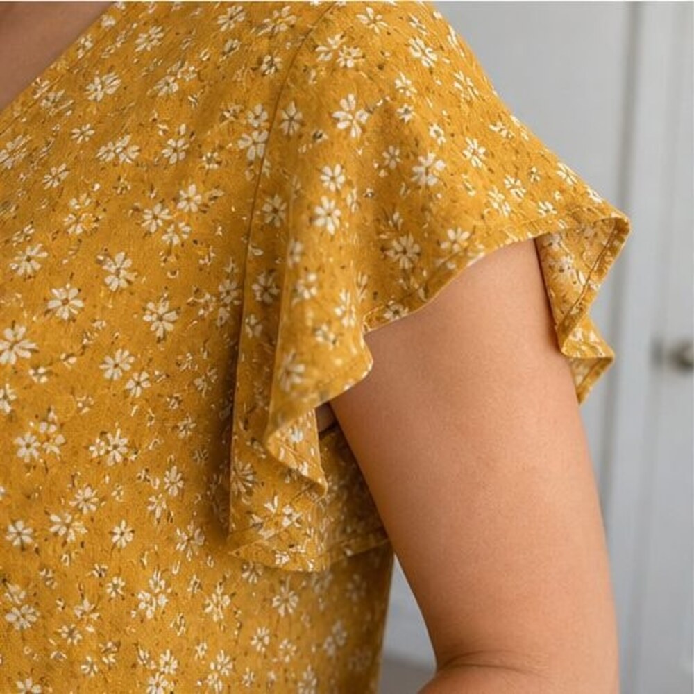 Mauve Button Blouse - Picture 5 of 6